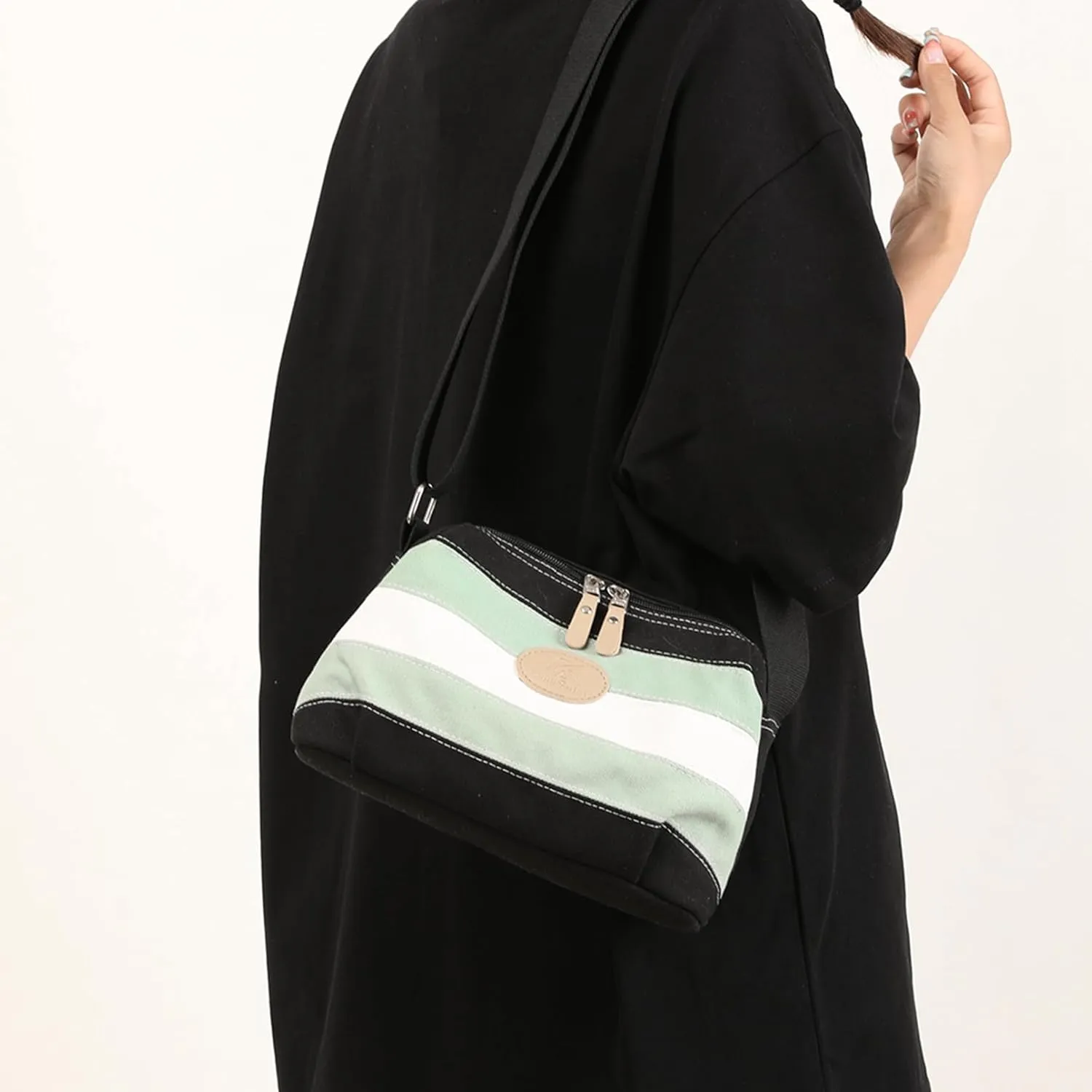 Crossbody Bag for Women Small Canvas Lightweight Casual Purses for Travel Daily