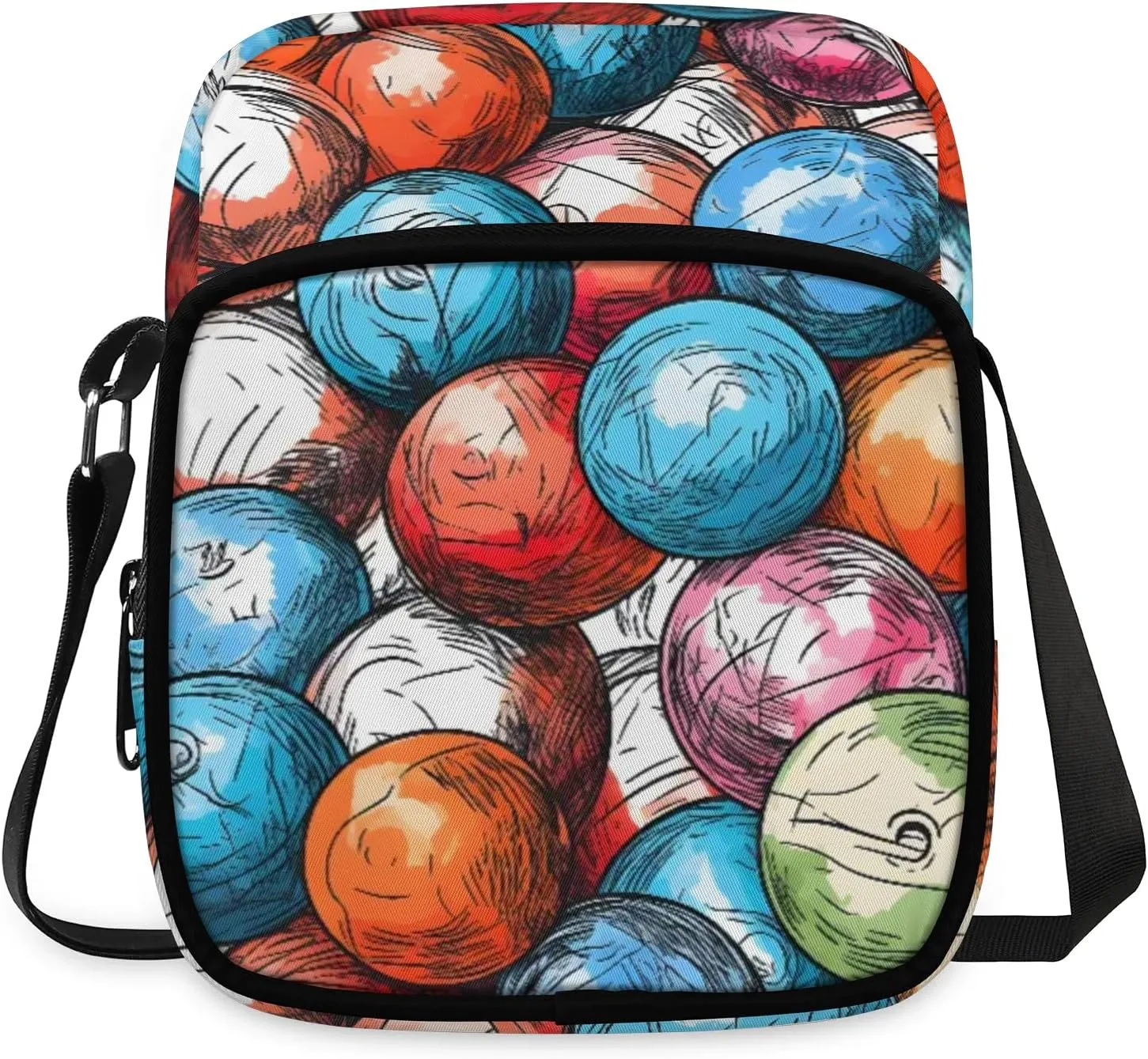 Crossbody Bag Small Sling Backpack Shoulder Bags Chest Pack Cross Body Daypack Artistic Football Belt Purse