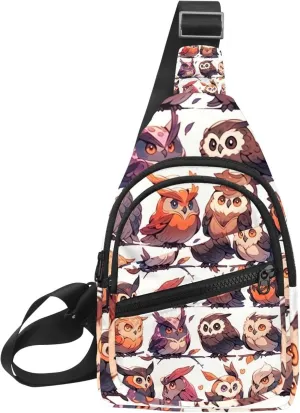 Crossbody Bags for Women Cross Body Bag for Woman Sling Bag Crossbody Bag Cute Owls Sling Backpack Travel