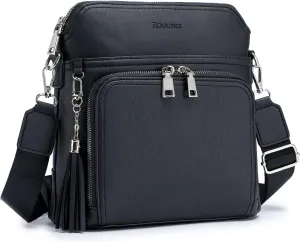 Crossbody Purse for Women,Lightweight Medium Crossbody Bag Soft Leather Women's Shoulder Handbags with Tassel
