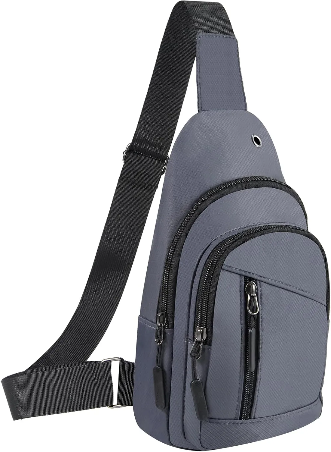 Crossbody Small Sling Bag for Women Men,Casual Lightweight Chest Pack Gym Athletic Backpack Multi Used Zipper Shoulder Daypack for Travel,Shopping,Hiking,Walking,Running,Biking,Grey