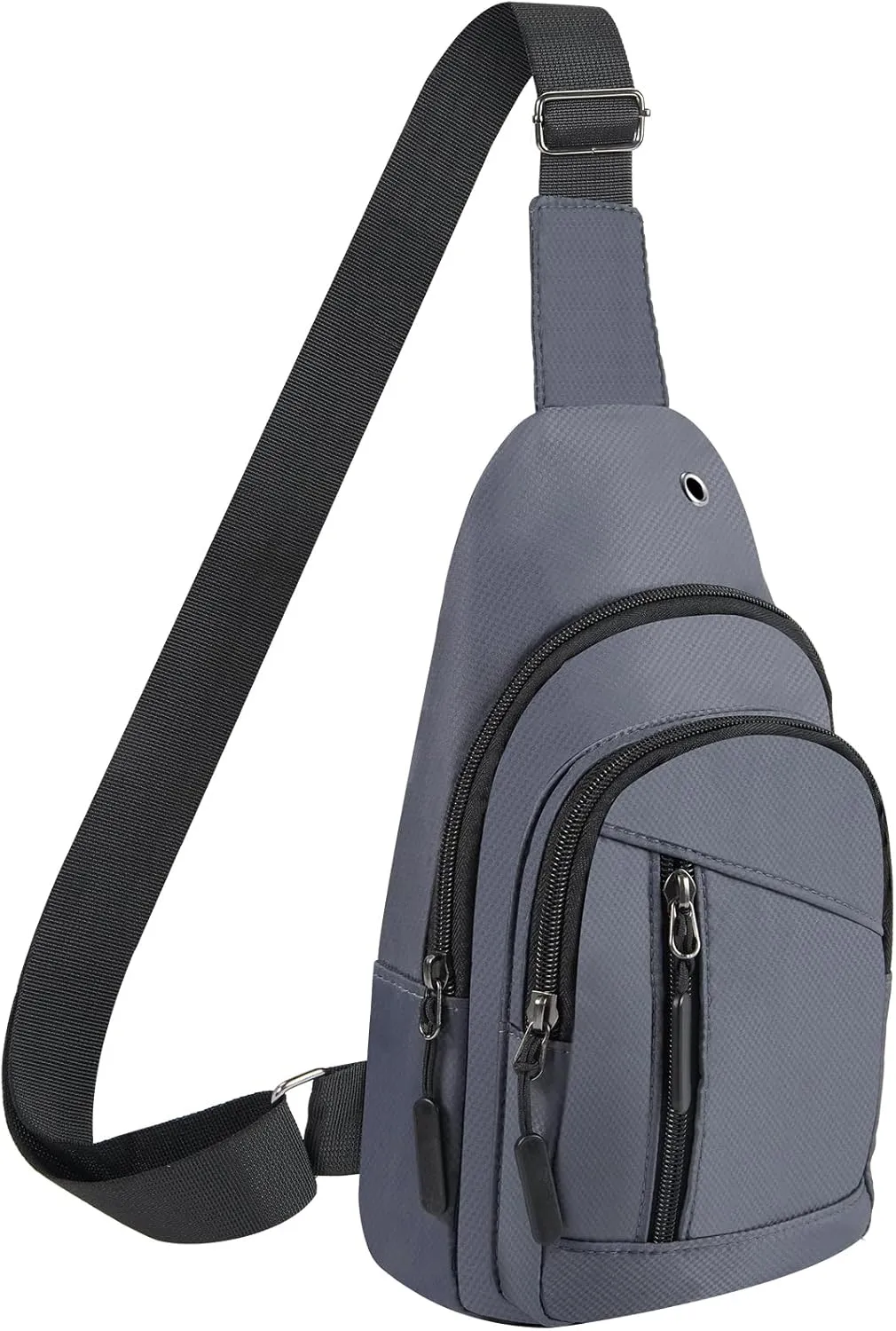 Crossbody Small Sling Bag for Women Men,Casual Lightweight Chest Pack Gym Athletic Backpack Multi Used Zipper Shoulder Daypack for Travel,Shopping,Hiking,Walking,Running,Biking,Grey