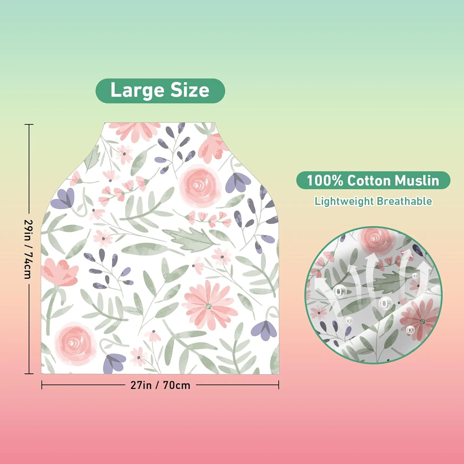 Custom Car Seat Covers for Babies - Purple Butterfly Print Breathable Baby Car Seat Cover for Girls Boys, Kick-Proof Newborn Carrier Canopy Stretchy Stroller Cover for 4 Seasons(27"x29")