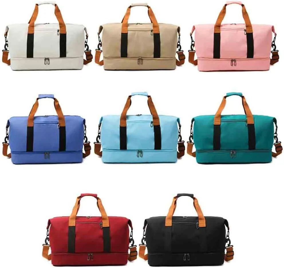 custom duffle gym bag for women travel deodorizer personalized gift print photo/TEXT/logo (Blue)