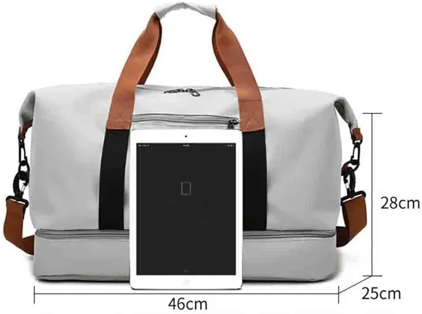 custom duffle gym bag for women travel deodorizer personalized gift print photo/TEXT/logo (Red)