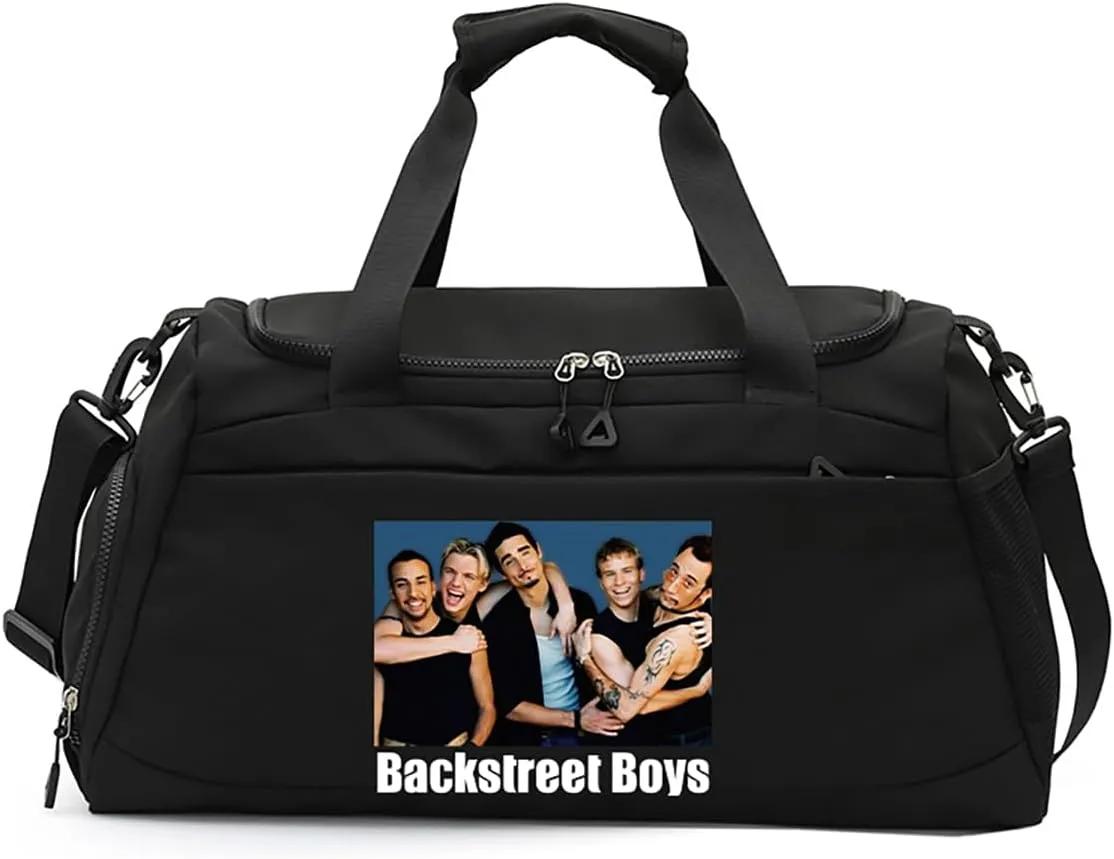Custom Gym Bag Personalized Dance Duffle Bag Large Capacity Travel Bag For Men Women (Black)