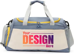 Custom Gym Bag Personalized Dance Duffle Bag Large Capacity Travel Bag For Men Women (Blue)