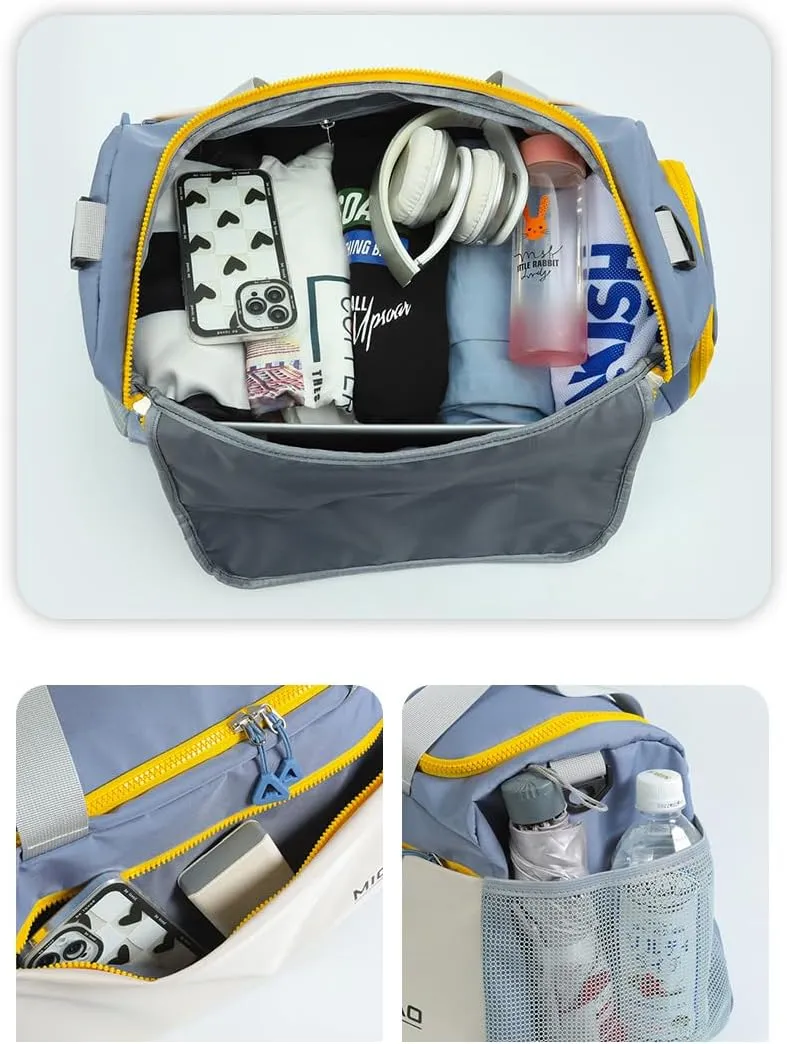 Custom Gym Bag Personalized Dance Duffle Bag Large Capacity Travel Bag For Men Women (Pink)