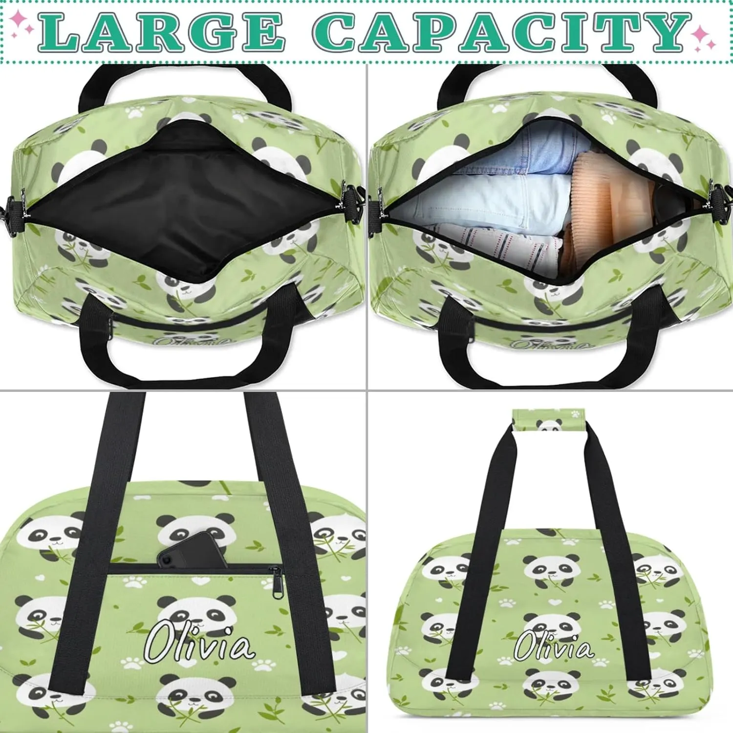 Custom Sports Gym Bag Personalized Name Travel Duffel Bag