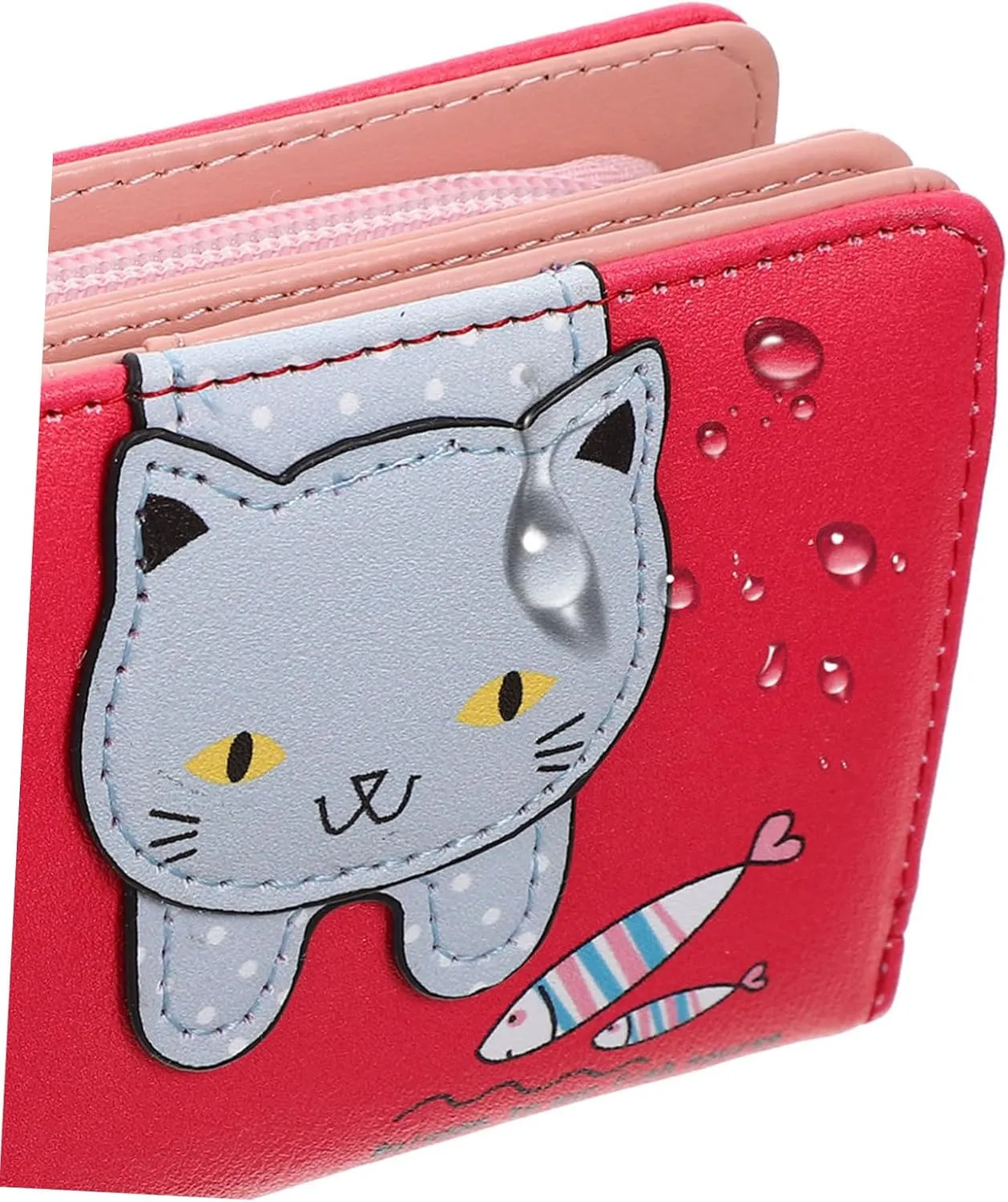 Cute Cartoon Cat Coin Purse Small Change Purse for Coins Retro Style Card Bag Id Cards Storage Bag Girls' Wallet
