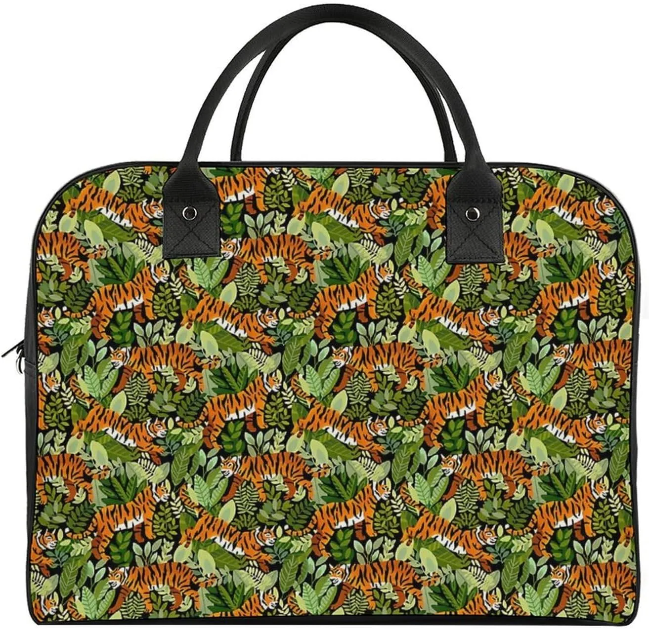 Cute Cats Head Fashionable Large Capacity Travel Handbag Unisex