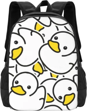 Cute Duck White Lightweight Packable Backpack Travel Casual Large Capacity Daypack Foldable Backpack For Men Women