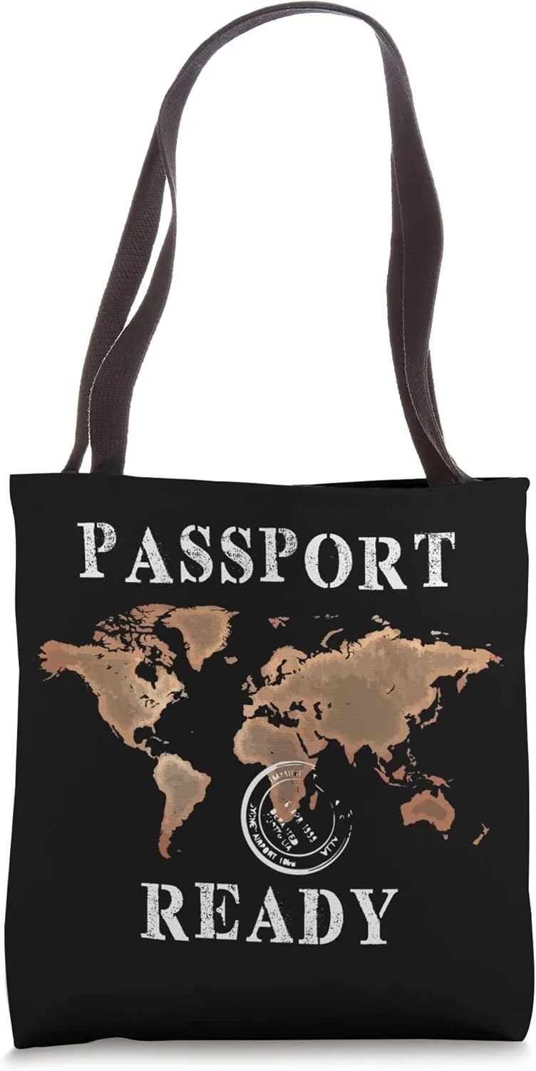 Cute Passport Ready Travel Adventure Vacation Lover Tote Bag