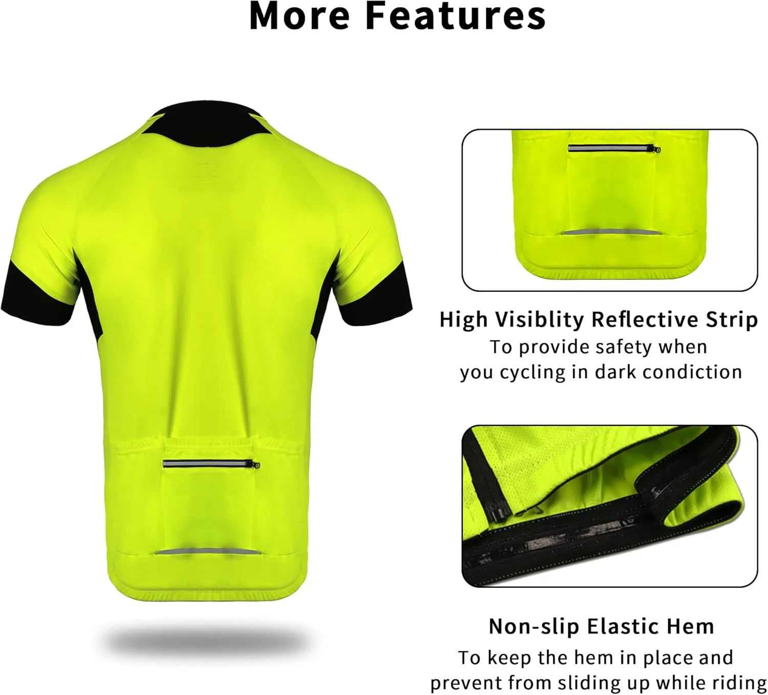 Cycling Bike Jersey for Men Short and Long Sleeve Bike Bicycle Shirts Biking Clothing Breathable Quick-Dry Shirt with Pockets