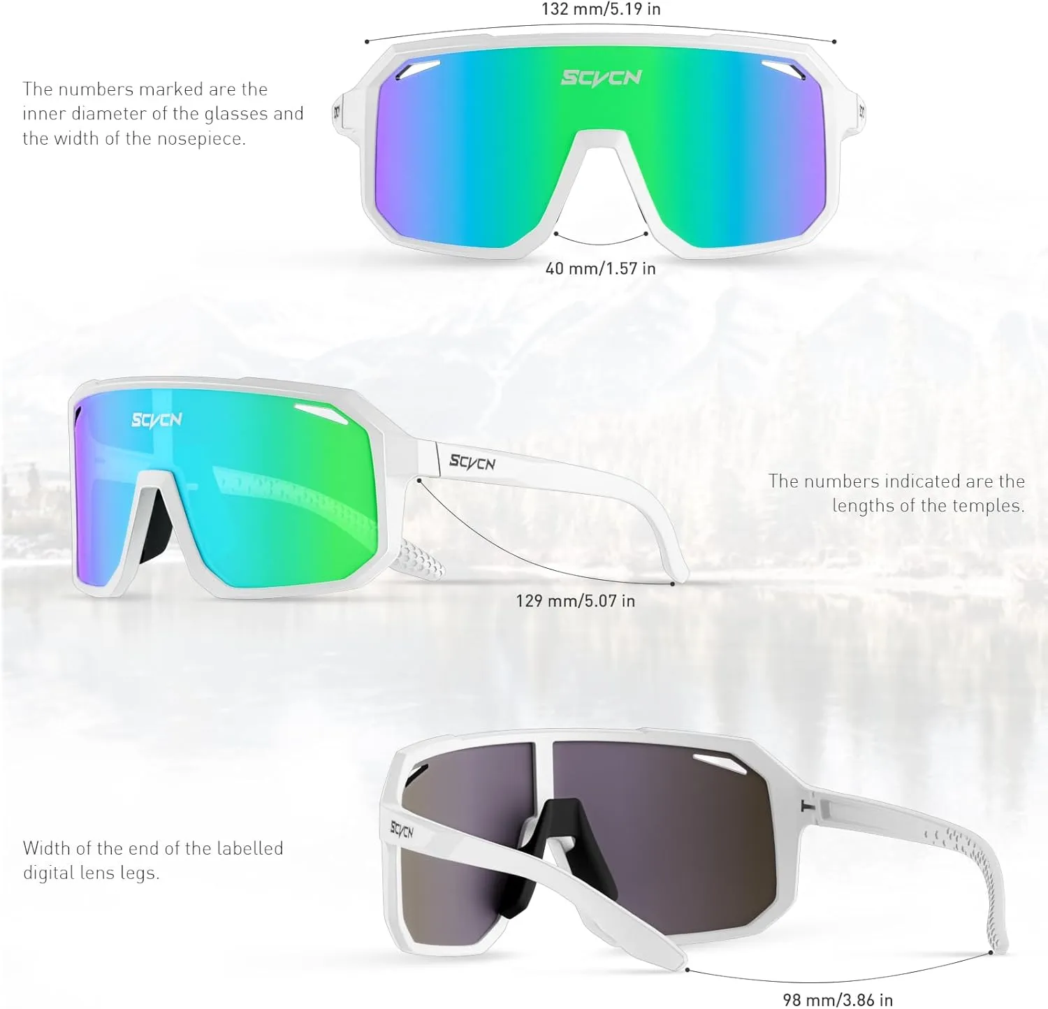 Cycling Glasses Sport Sunglasses MTB BMX Men Women Running Driving Fishing Golf DZ-S62