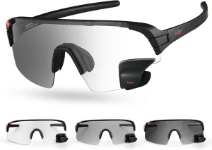 Cycling Glasses with Rear-view Mirror - Sports Sunglasses for Men & Women - UV-400 Protection