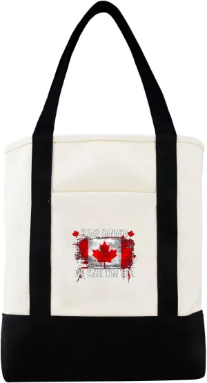 Dear Canada We Hate Him Too Canvas Tote Bag For Grandma