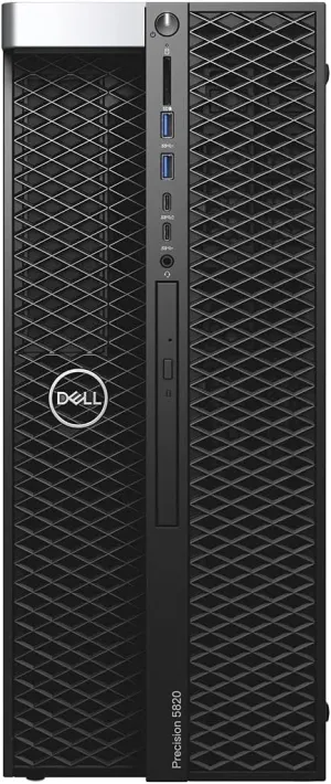 Dell Precision 5820 Workstation Desktop | Xeon W - 2235-1TB SSD   1TB SSD Hard Drive - 16GB RAM - Nvidia RTX T1000 | 6 cores @ 4.6 GHz - 4GB GDDR6 Win 10 Pro Black (Renewed)