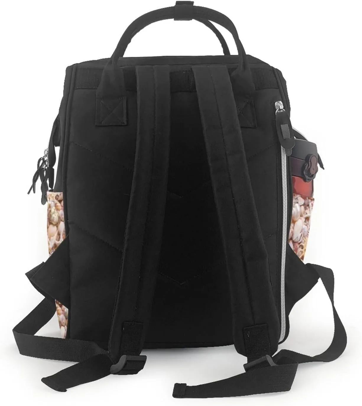 Diaper Bag Backpack For Women, Colorful Seashells Waterproof Multifunction Travel Pack Maternity Baby Changing Bags, Nappy Baby Bags With Multi-Function For Baby