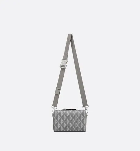 Dior Lingot Pouch • Dior Gray CD Diamond Canvas and Smooth Calfskin