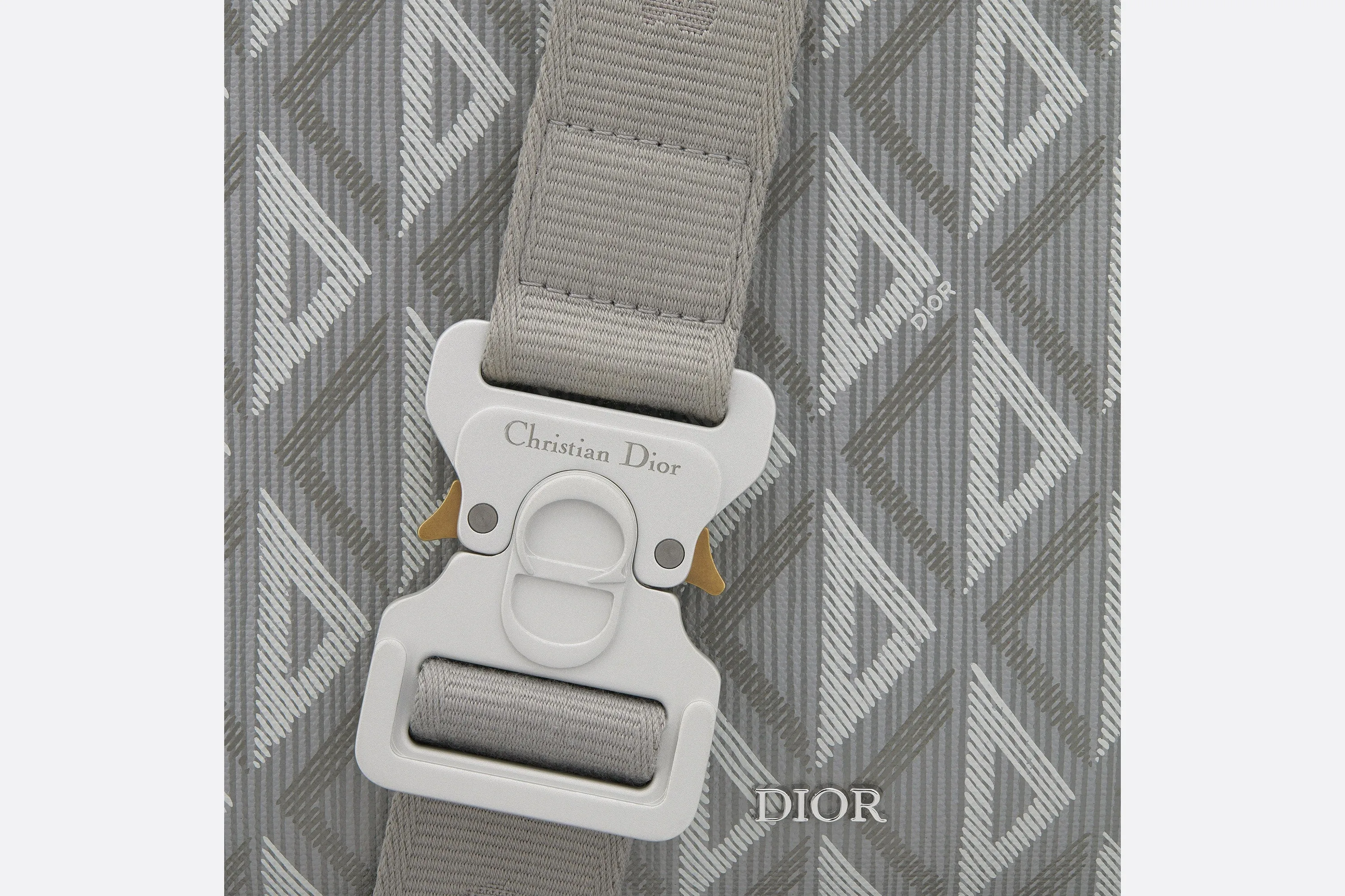 Dior Lingot Pouch • Dior Gray CD Diamond Canvas and Smooth Calfskin