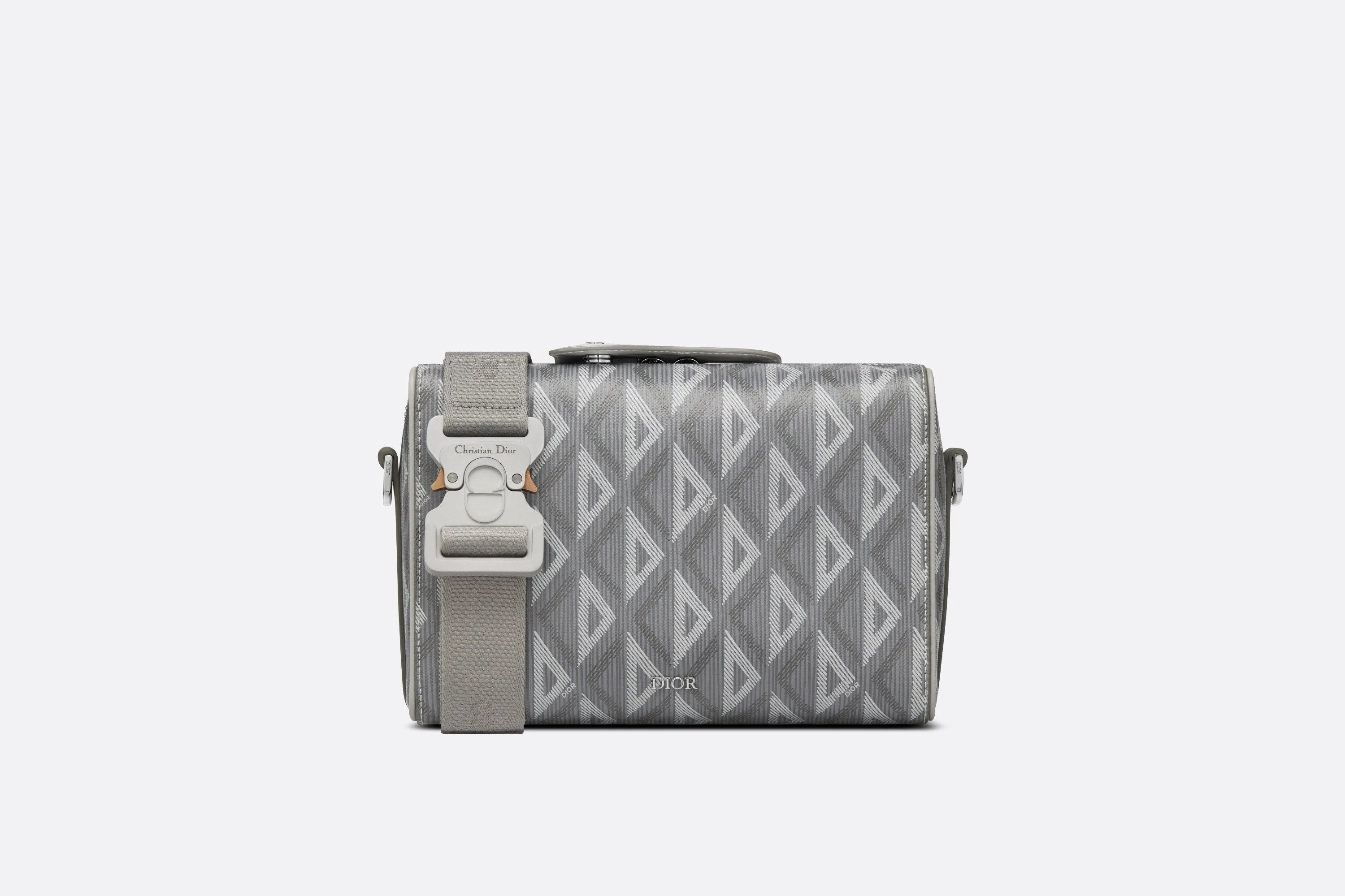 Dior Lingot Pouch • Dior Gray CD Diamond Canvas and Smooth Calfskin