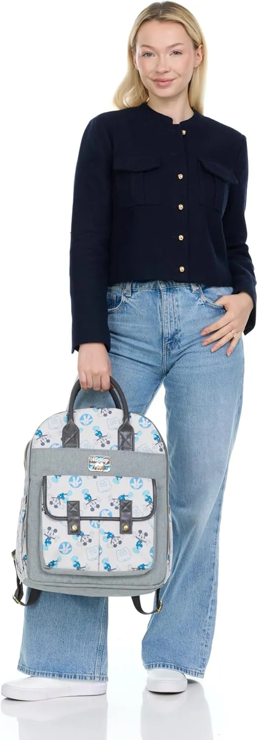 Disney Unisex Baby Travel Diaper Backpack| 16-Inches Height Multi-Functional Bag, Mickey Mouse Double Handle 2, Extra Large
