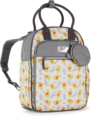 Disney Unisex Baby Travel Diaper Backpack| 16-Inches Height Multi-Functional Bag, Winnie The Pooh with Paci Holder, Extra Large