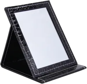 DOITOOL Lighted Makeup Mirror Portable Vanity Pu Leather Desktop Mirror Fill Light 2-in-1 l Size