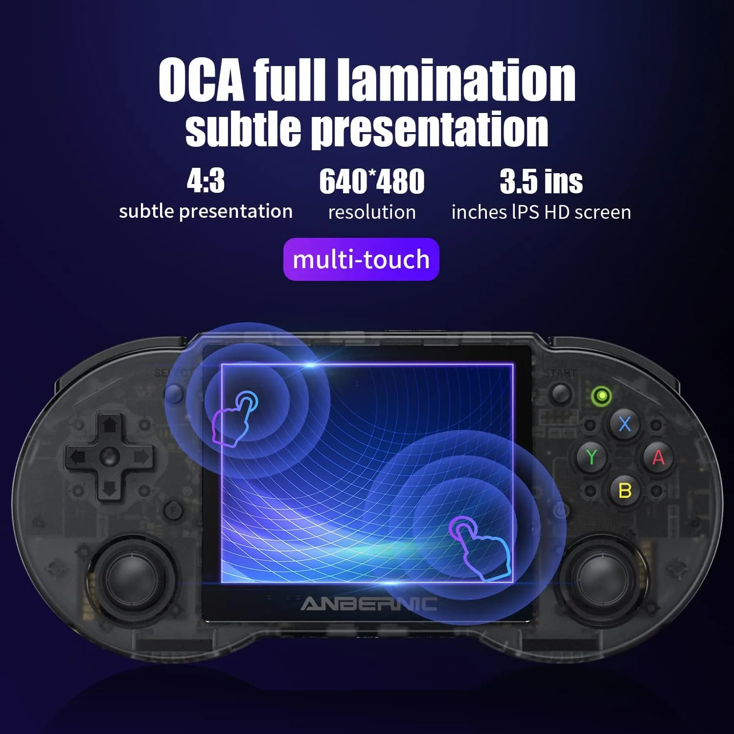 Dosnura RG353P Handheld Game Console Linux and Android Dual OS RK3566 64BIT 64G TF Card 4420  Classic Games 3.5 Inch IPS Screen 3500mAh Battery Support 5G WiFi 4.2 Bluetooth(RG353P-Black)