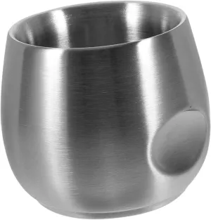 Double Layer Drop Stainless Steel Shaving Bowl for Men Durable Foaming Shaving Mug Comfortable Grip Enhanced Lathering for Home Salon Use