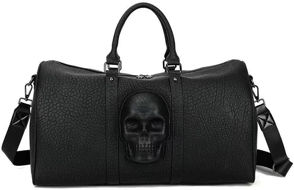 Downupdown Skull Duffel Bag for Women&Men Carry-On Luggage Gym Tote Bags Large Handbags Shoulder Bag Satchel Travel Bags