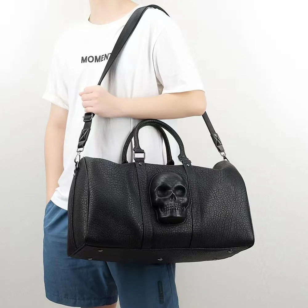 Downupdown Skull Duffel Bag for Women&Men Carry-On Luggage Gym Tote Bags Large Handbags Shoulder Bag Satchel Travel Bags