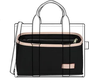 Doxo Purse Organizer Insert, Bag Organizer for Tote & Purse, Bag in Bag, Perfect for Speedy 35 Neverfull GM and More(Black-XL)