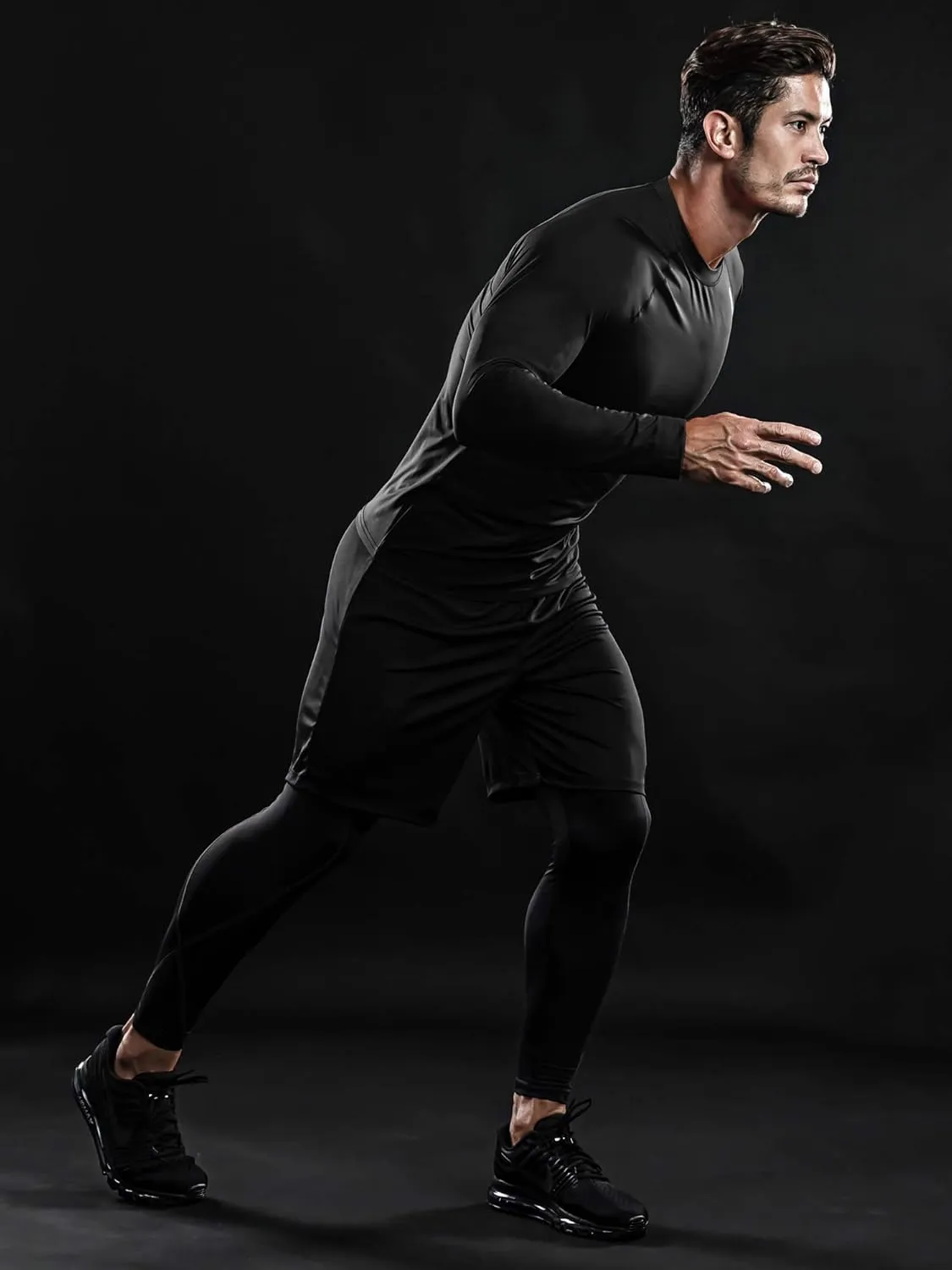 DRSKIN 4, 3, 2 or 1 Pack Men's Compression Shirts Top Long Sleeve Sports Baselayer Workout Running Athletic Active