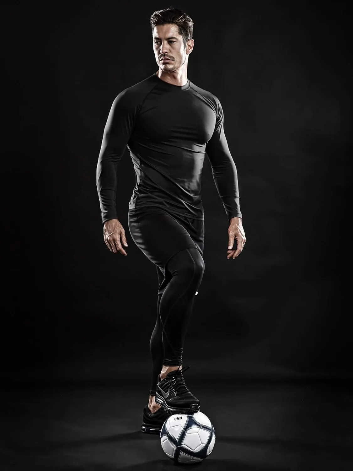 DRSKIN 4, 3, 2 or 1 Pack Men's Compression Shirts Top Long Sleeve Sports Baselayer Workout Running Athletic Active