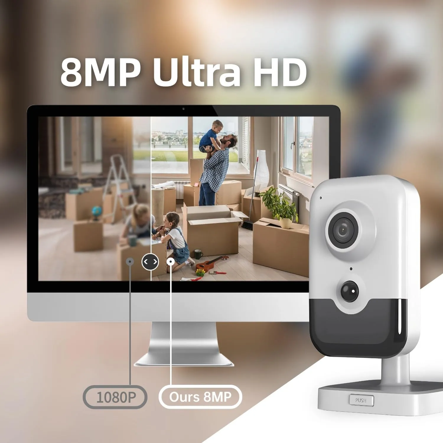 DS-2CD2483G2-I 2.8mm HIK 8MP 4K AcuSense Fixed PoE IP Camera with Human/Vehicle Detection, Passive Infrared Alarm, Built-in Microphone and Speaker, H.265 , 120dB WDR, Compatible with Hik-Connect APP