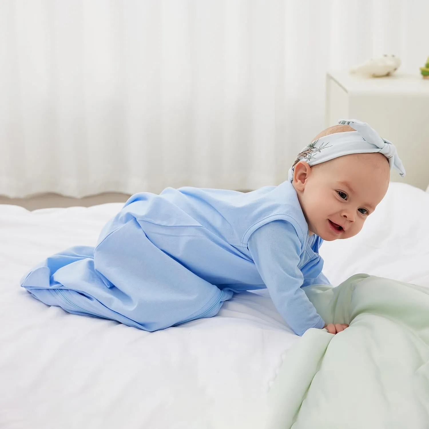 Duomiaomiao 3 Pack Baby Sleep Sack 100% Organic Cotton Lightweight Breathable Comfy Toddler Sleeping Sack (0.5tog Dinosaurs, Medium)