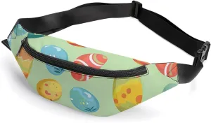 Easter Colorful Eggs Crossbody Fanny Pack Waist Packs Adjustable Shoulder Bags Sling Bag for Hiking Running Cycling