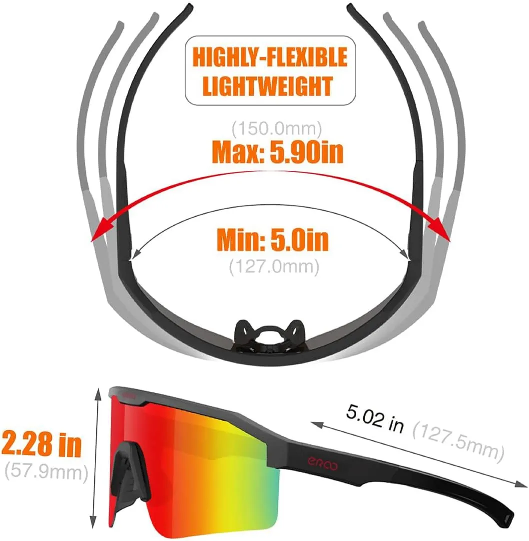 Eazyrun Polarized Small Sports Sunglasses for Youth Women, Baseball Softball Cycling Running Pickleball Padel tennis