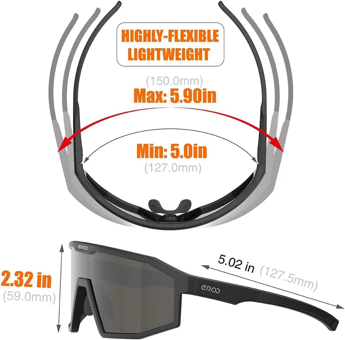 Eazyrun Polarized Small Sports Sunglasses for Youth Women, Baseball Softball Cycling Running Pickleball