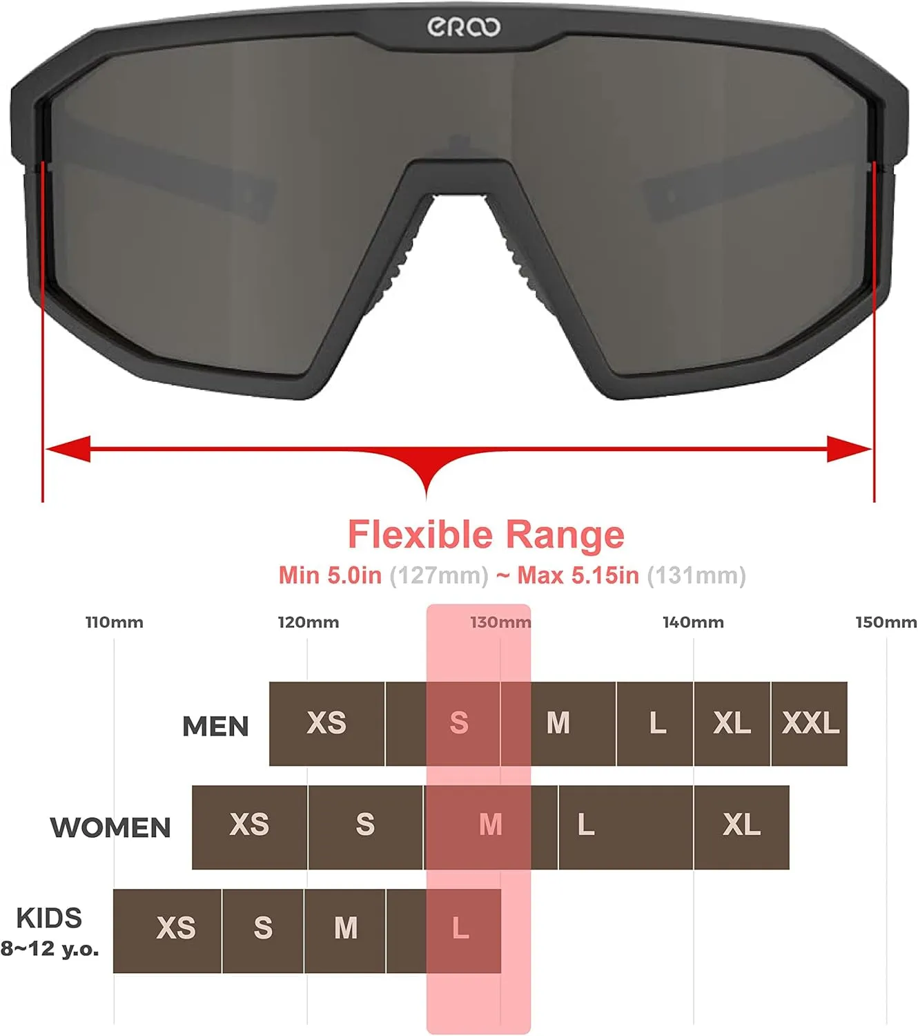 Eazyrun Polarized Small Sports Sunglasses for Youth Women, Baseball Softball Cycling Running Pickleball