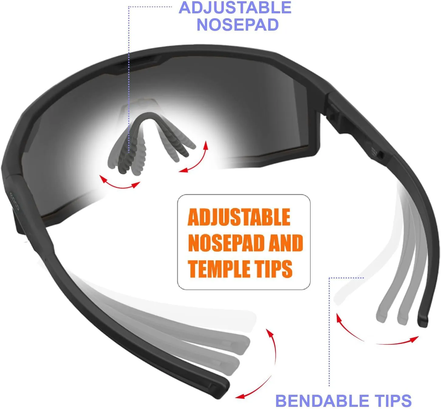 Eazyrun Polarized Small Sports Sunglasses for Youth Women, Baseball Softball Cycling Running Pickleball