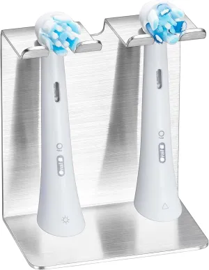 Electric Toothbrush Head Holder, Oukimly Toothbrush Holder Wall Mounted or Freestanding, Stainless Steel Tooth Brush Holder, Brushed Tooth Brushing Holder, Electric Toothbrush Holder for Bathroom