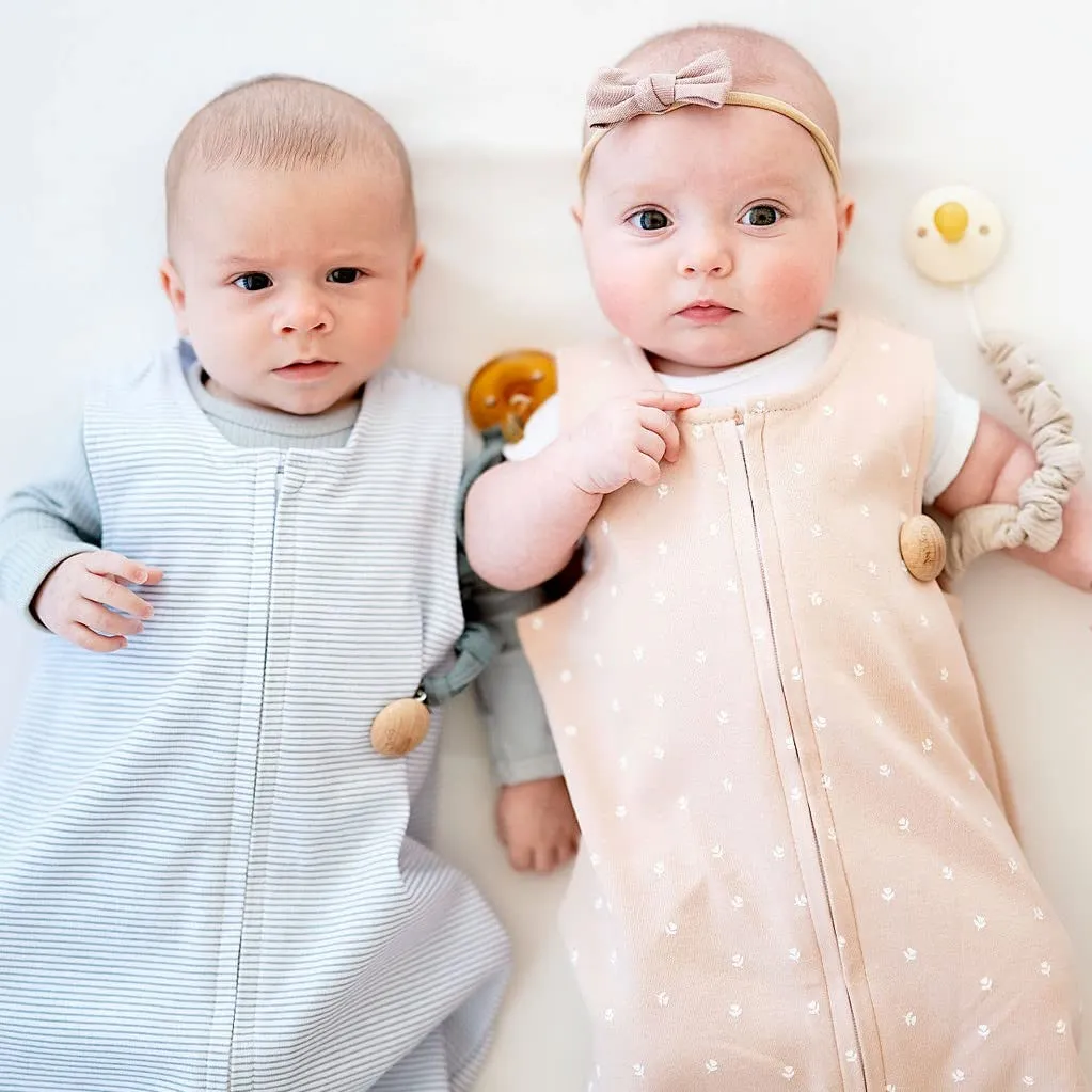 Ely's & Co. 100% Cotton Wearable Blanket Baby Sleep Bag 2 Pack (12-18 Months, Blush)