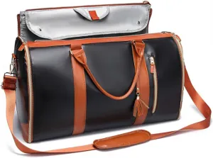 Emmafy Travel Bags for Women, 2025 New Luux Travel Bag Garment Bag, Garment Duffle Bags for Travel, Carry On Garment Bag(brown)