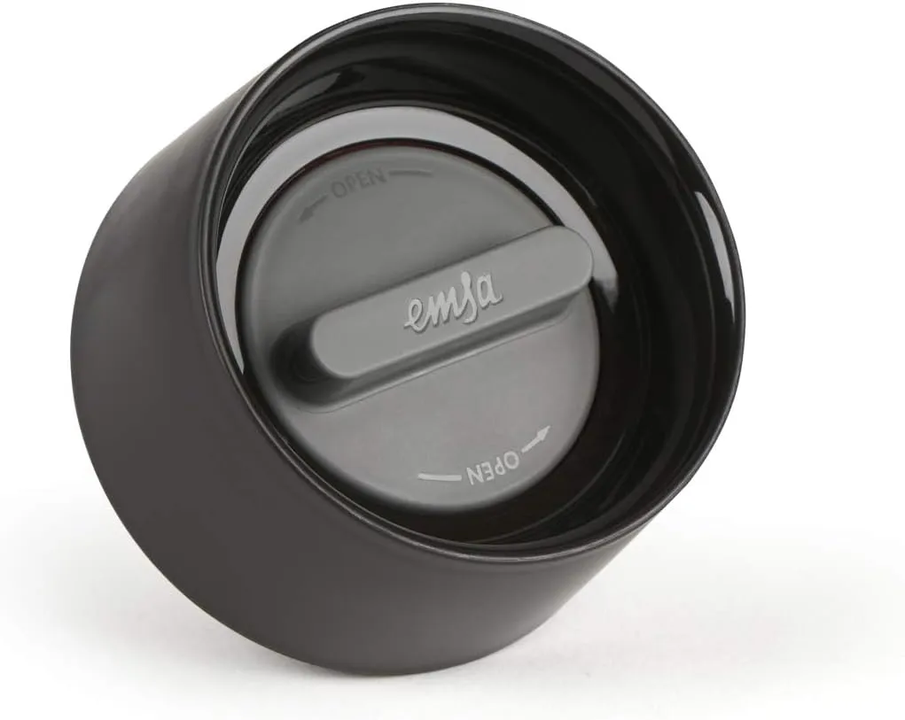 Emsa N21602 Travel Mug Compact Thermo/Insulated Stainless Steel Mug 0.3 Litres Hot 4 Hours Cold 8 Hours BPA Free 100% Leak Proof Dishwasher Safe 360° Drinking Opening Blue