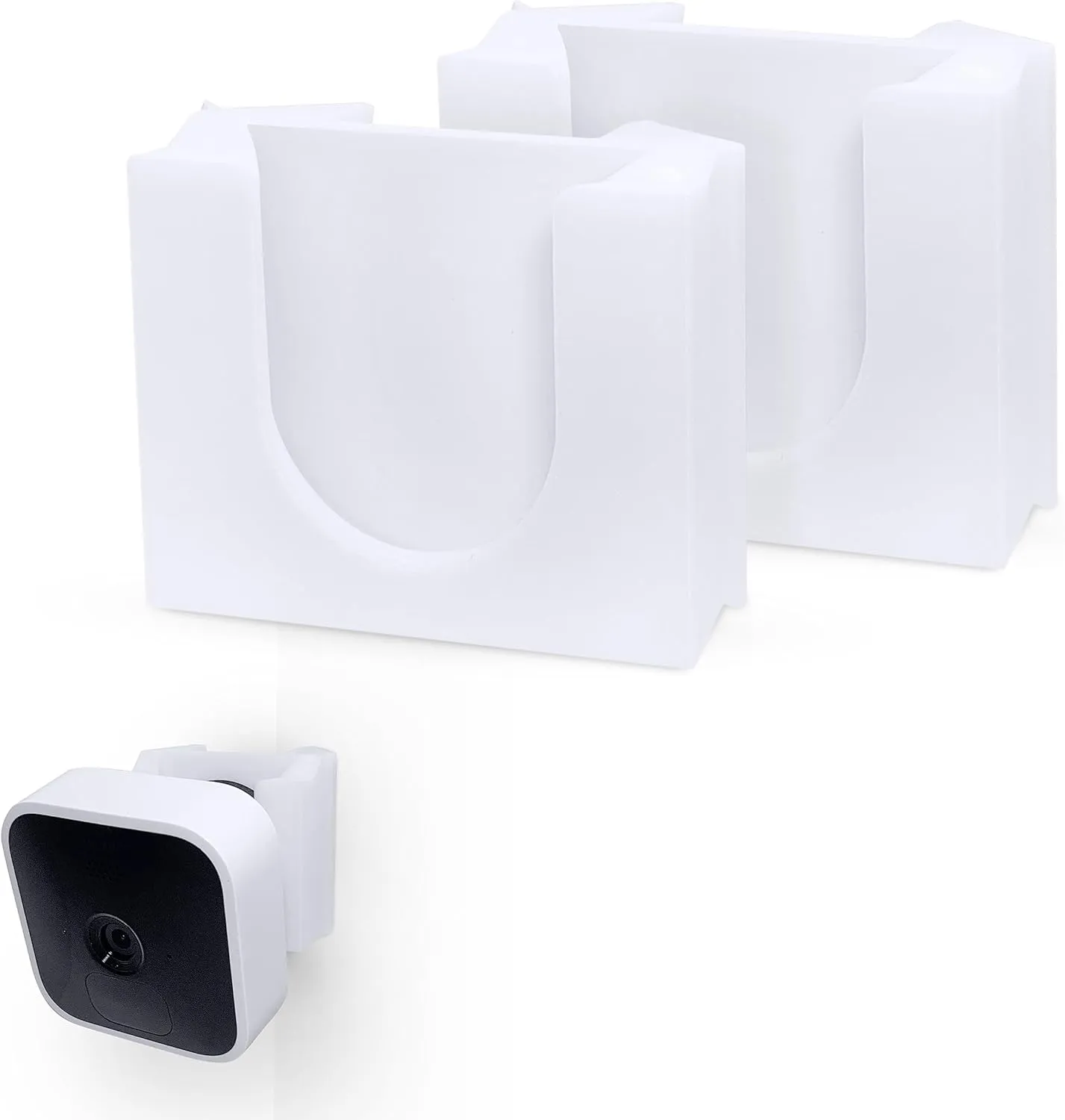 [EOL] Adhesive Blink Indoor Corner Camera Mount, 2 Pack Holder, No Hassle Installation, No Screws, No Mess Bracket Stand, (White) by Brainwavz [EOL]