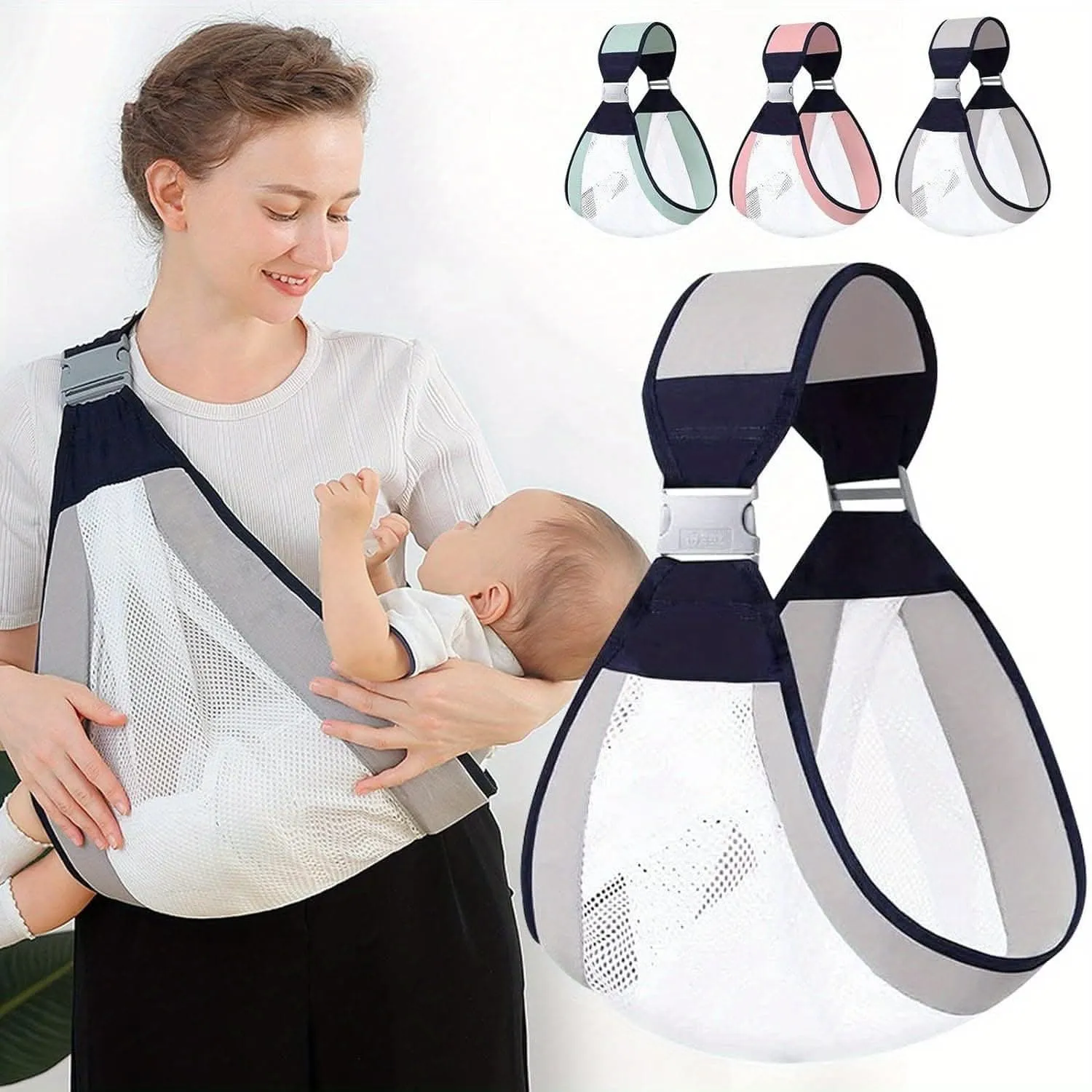 Ergonomic Baby Carrier Sling - Cotton & Mesh