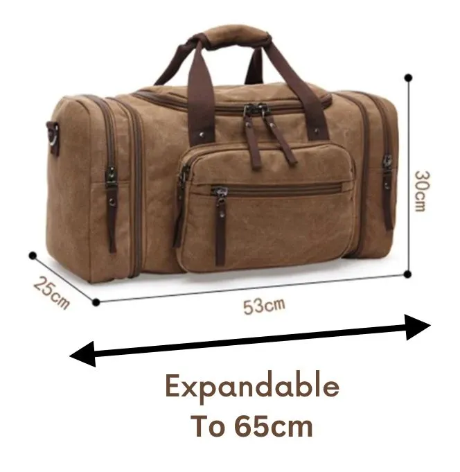 Expandable Canvas Duffel Bag
